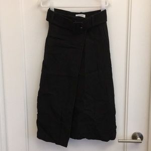 & Other Stories Linen Blend Midi Wrap Skirt